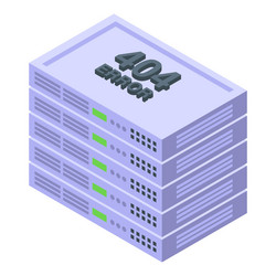 server error icon isometric internet vector image
