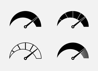 set abstract symbols speed scale and arrow vector image