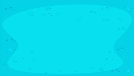 Green background with shells and starfish Vector Image