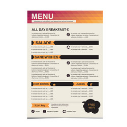 cafe menu restaurant template design vector