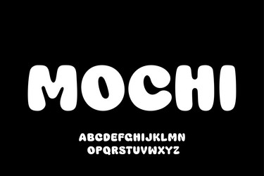 creative playful rounded alphabet display font vector image