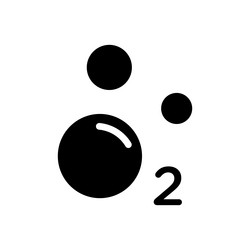 oxygen o2 icon isolated on white background vector image