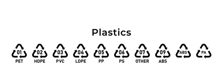 recycling plastics mark vector