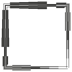 square border element abstract line shape linear vector image
