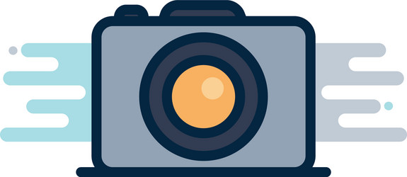 camera device line fill block style icon vector image