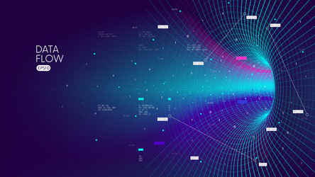 High-Speed Data Flow & Analytics vector image