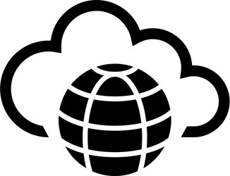 internet cloud technology global web net flat vector image