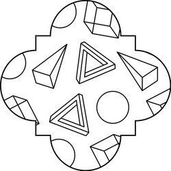 seamless pattern label shape with geometric vector image