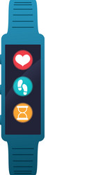 smart watch technology with applications menu vector image