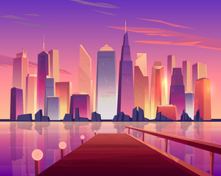 Waterfront Royalty Free Vector Image - VectorStock