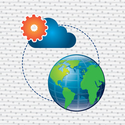 cloud computing design vector image