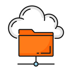 data cloud storage or database network server icon vector image