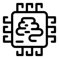 electronic microchip representing artificial vector image