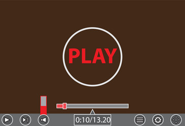 video player template for web and mobile apps vector image