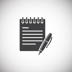 writing related icon on background for graphic vector image