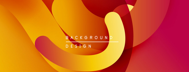 abstract fluid shapes warm color palette gradient vector image