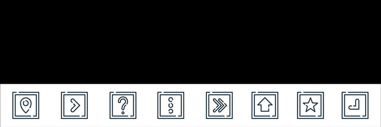 arrow line icons linear set quality vector image