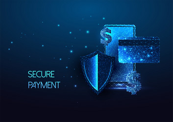 Futuristic Online Payment Banking Concept Vector Image