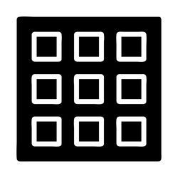 menu grid icon concept of navigation interface vector image