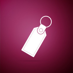 rectangular key chain with ring for icon vector image