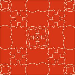 red off white simple retro clover pattern vector image