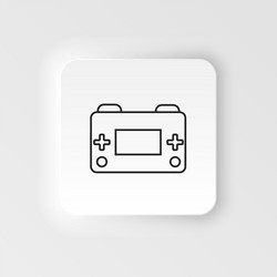 retro arcade game console neumorphic style icon vector image