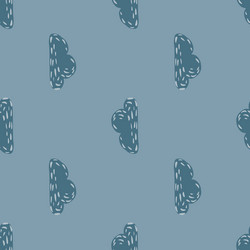 simple seamless pattern with doodle clouds vector image