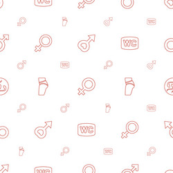 Sex icons pattern seamless white background vector