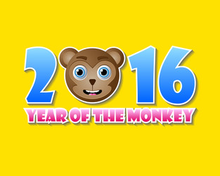 2016 year monkey chinese new animal vector