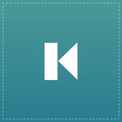 back track arrow media player control button vector image