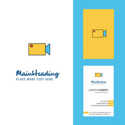 camcoder creative logo and business card vertical vector