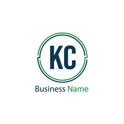 Initial letter kc logo template design Royalty Free Vector