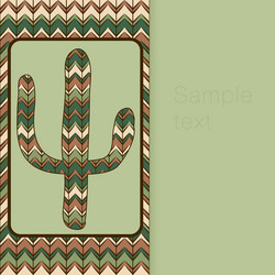 background pattern with cactus use as backdrop vector image