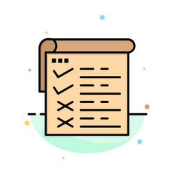 checklist testing report qa abstract flat color vector image
