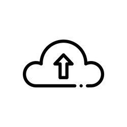 cloud uploading icon thin linear style design vector image