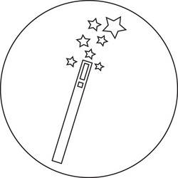 Magic wand icon vector