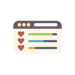 website rating with progress bars showing customer vector image