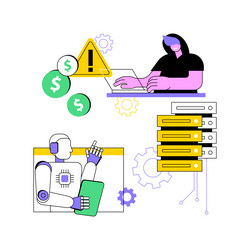 ai-powered fraud detection abstract concept vector image