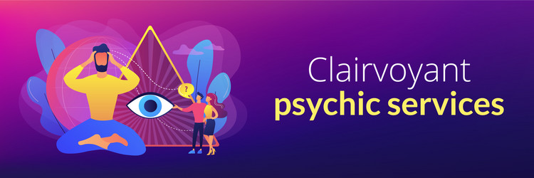 Clairvoyance ability concept banner header vector