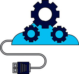 cloud computing connector vector image
