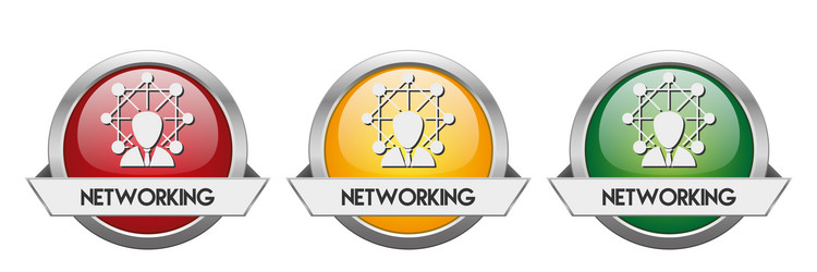 modern button networking vector