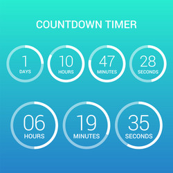 circle countdown clock counter timer on gradient vector image