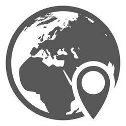 Global Location Pointer - Geo Pin vector image