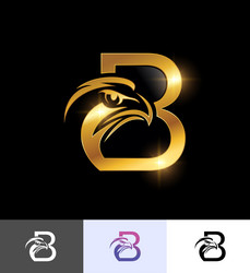 Golden eagle monogram initial letter i Royalty Free Vector