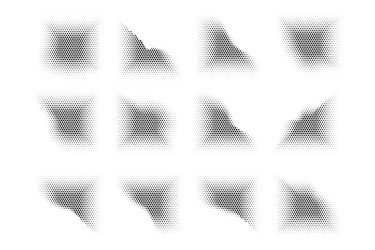 halftone star pattern reprographic technique vector image