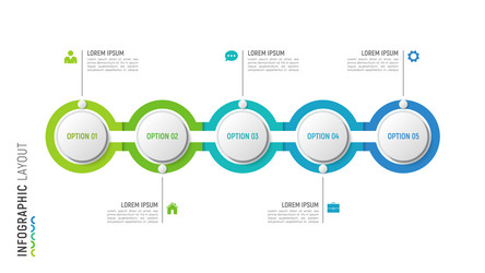 timeline chart infographic design for data vector image