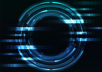 Abstract circle infographic digital technology Vector Image