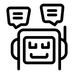 chatbot having conversation with speech bubbles vector image