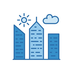 City building filled related icon vector