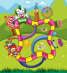 counting number game template in circus theme vector image